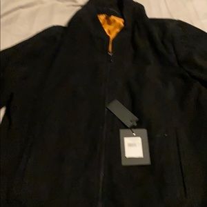 John Varvatos suede bomber jacket